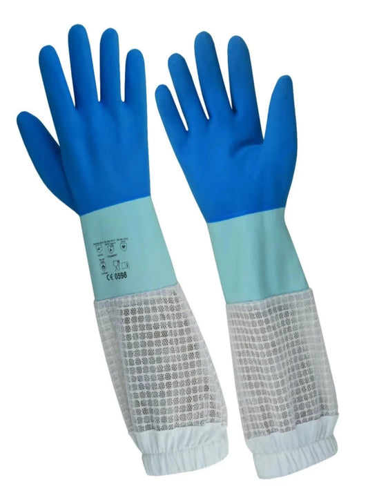 OZ ARMOUR RUBBER GLOVES WITH THREE LAYER MESH VENTILATION